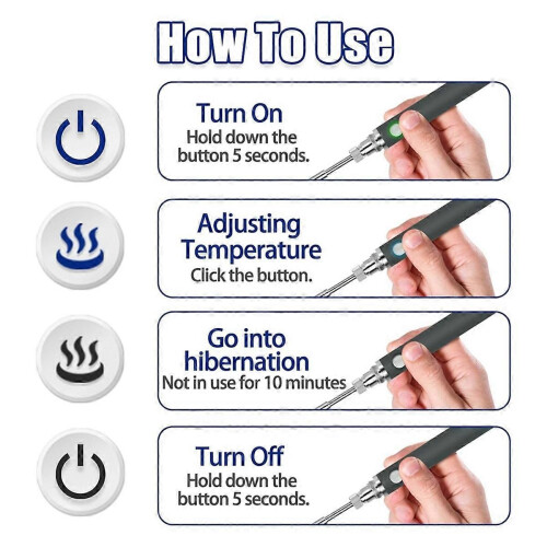 Cordless Soldering Iron Kit Adjustable Temperature Soldering Pen 2