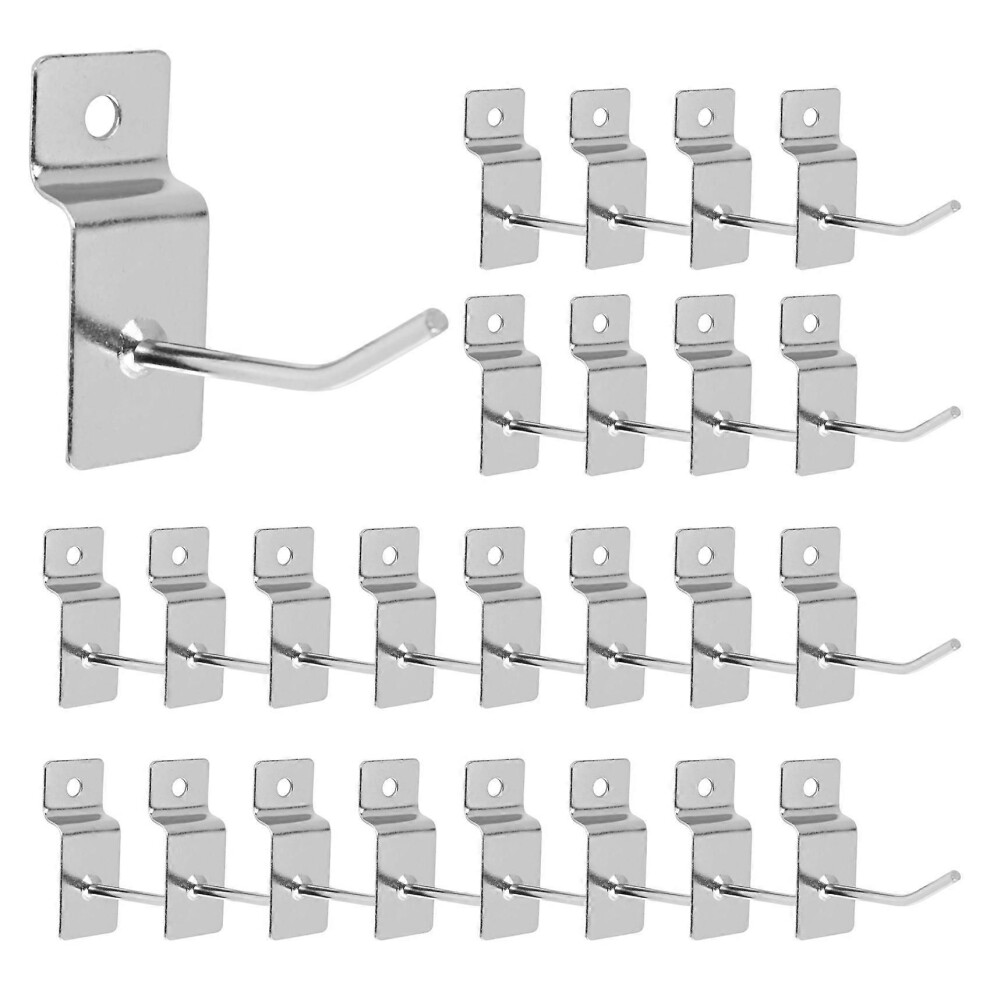 25 X Slatwall Single Hook Pin Shop Display Fitting Prong Hanger 50Mm 9319739838930
