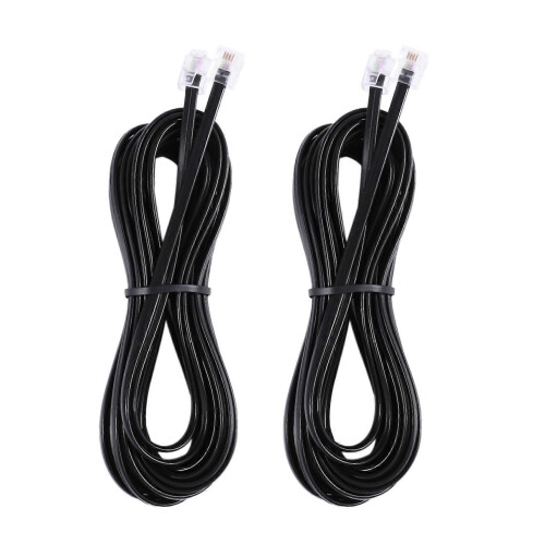 2X Καλώδιο Τηλεφώνου RJ11 6P4C για Μόντεμ ADSL 5 Μέτρα