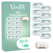 Gillette Venus Pro Smooth Sensitive Women's Razor Blade Refills, Pack of 10, 5 Blades for a Longer-Lasting Shave, Blade Cover