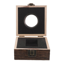 Small Coffee Wooden Lighter Storage Box with Hinged Lid Display