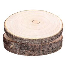 3 Pcs 10-12 Inch Large Wood Slices for Centerpieces, Wood Rounds