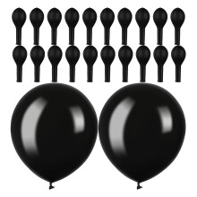 200Pcs Black Round Latex Balloons Matte Finish Bulk Party Supplies