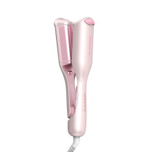 SHEGLAM Cupid's Charm Beach Babe Wave Iron for Hair 2 Barrel Crepe Iron with Smart Timer, Adjustable Temperature, Dual Voltage, Anti-Scald Curling Rod