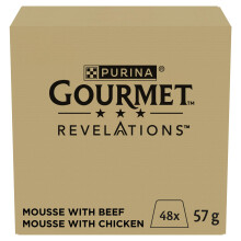GOURMET Revelations Mousse Chicken and Beef Wet Cat Food 48x57g