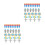 100Pcs Tpr Space Erasers Bulk Assorted Colors Mini Rockets Astronauts 1