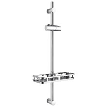 Auralum 70cm Shower Riser Rail - Adjustable 360Swivel Shower Head Holder - Anti-Corrosion Premium Stainless Steel - Complete with Mounting Brackets &