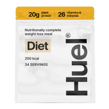 Huel Diet Powder Banana Flavour, Complete Weight Loss Meal Replacement Shake, 200 Calories per Serving, 20g Vegan Protein, High Fibre, Low Fat, with 2