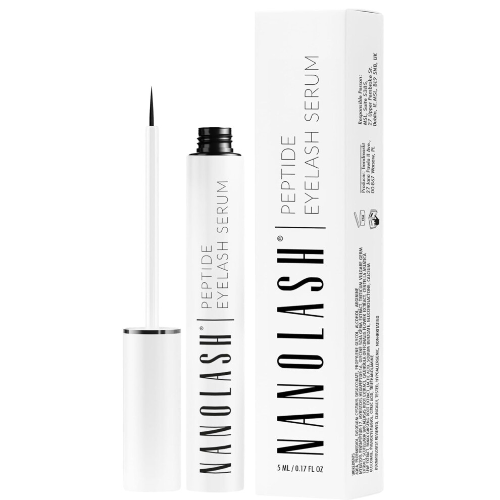 Nanolash Eyelash Serum 5Ml - Peptide Conditioner For Eyelash, Lash Growth Serum, Fuller, Stronger, Longer Lashes, Lash Serum, Peptide Lash Enhancer