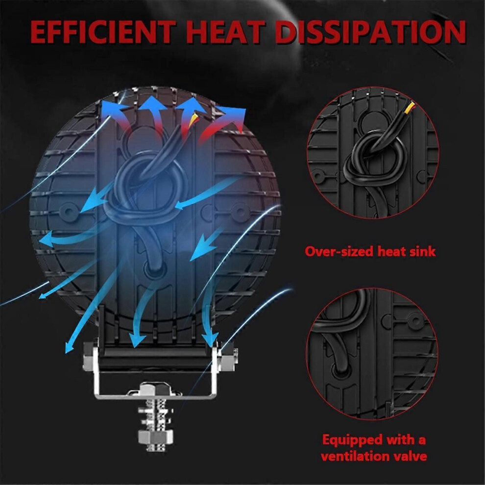 Round 4 Inch Car Led Work Lights Flash Spotlights Drl For Truck Atv Utv Suv Motorcycle Cart Trailer 9319739843675
