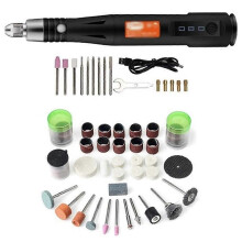 Kit di utensili elettrici rotanti a filo da 105 pezzi da 30 W, mini smerigliatrice regolabile a 3 velocità,