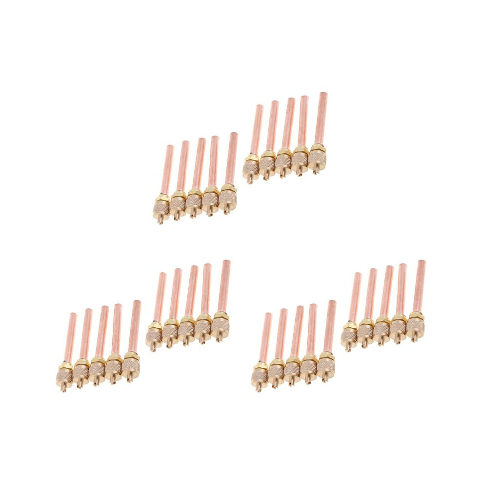 30Pcs Access Valve 1/4 Inch Sae 1/4 Inch Od 2.755 Inch Stem Strong Core Ac Air Conditioner Refrigeration Access Valve 4711929314289