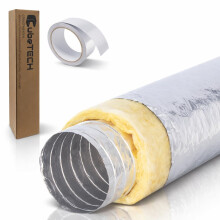 CubeTECH Flexible Insulated Ducting 100mm (4 Inch) 10 Metre - Anti-Condensation Aluminium Ventilation Hose for Extractor Fan, Tumble Dryer, HVAC, Loft