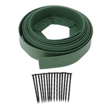 Kit de bordes de polietileno para jardín con 15 estacas, compatible con paisajismo, jardines de flores