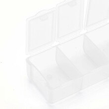 Divide Storage Box 7-Grid Watercolor Palette Jewelry Travel Repacking Plastic ContainerWhite
