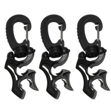 3 Pcs Diving Hose Holder Clip Scuba Diving Double BCD Hose Clip with Snap Hook Buckle for Dive Snork