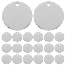30Pcs Stainless Steel Round Engraving Blanks Silver Blank Dog Id Tags