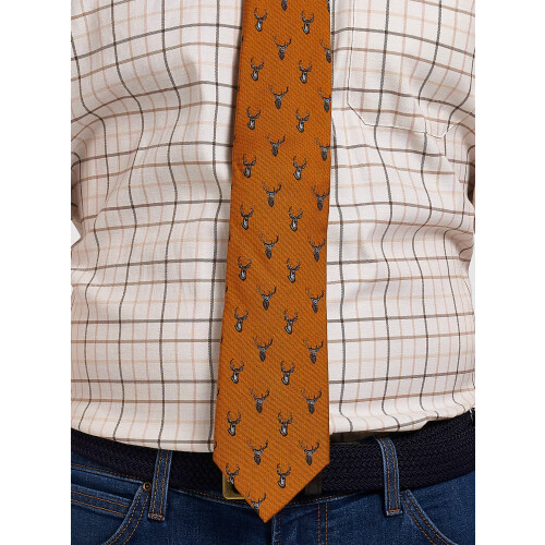 JACK PYKE JACK PYKE Stag Silk Tie Mustard 2
