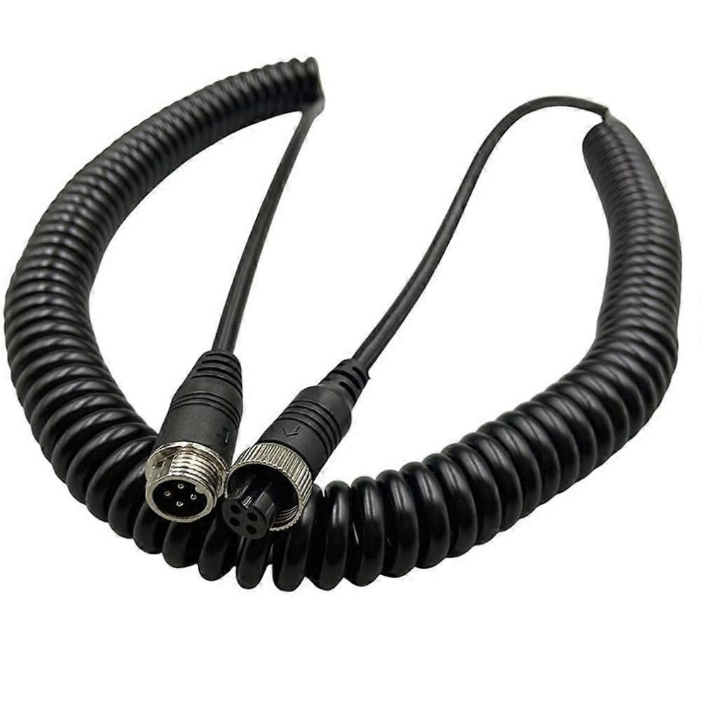 Aviation Plug Spring Wire For Truck Camera Reverse Image 4Pin Male Female Double Shielding Aviation Extension Cable 10M 9152359395342