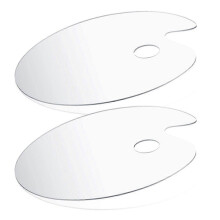 Pigment Palette with Thumb Hole 20X30cm Oval Nonstick Transparent Palette for DIY Art Hand Painting
