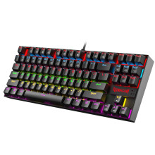 Redragon K552 Mechanical Gaming Keyboard, LED Gaming Keyboard with Red Switches, 87 Full Anti-ghosting Keys, Unique Metal Rim for Windows Gaming PC, B