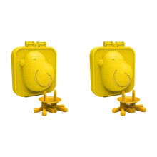 2X Boiled Egg Mold Egg Tool 3D Cartoon Chicken Mold for Boiled Eggs in Chicken Shape DIY Tools for Camping