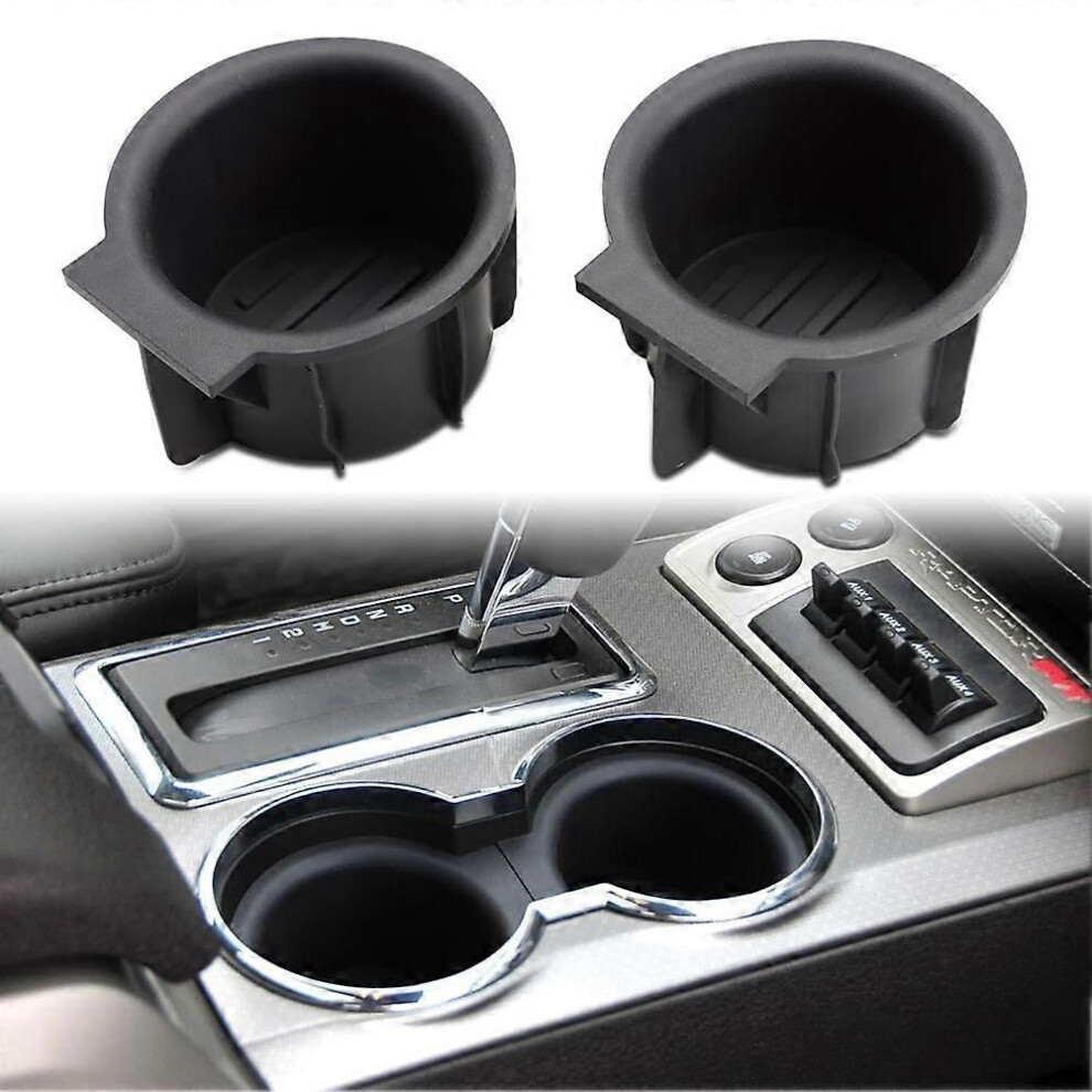 Center Console Front Cup Holder Insert 9L3z-1513562-Cb For Ford F150 2009-2014 With Flow Through Console Accessories 9319739850055