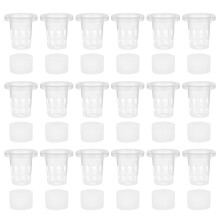 100Pcs Plant Grow Net Nursery Pots Cup Hydroponic Mesh Vegetable Basket Holder Vegetable Planter Soilless Transparent