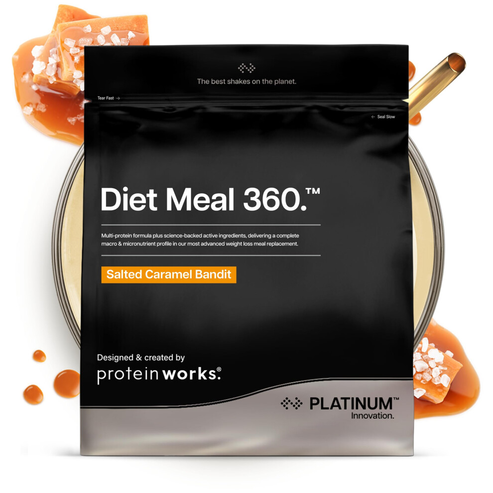 Protein Works | Diet Meal 360 - Platinum Innovation, Diet Meal Replacement Shake, Supports Weight Loss, 26 Vitamins & Minerals, Added Flaxseed, Inulin
