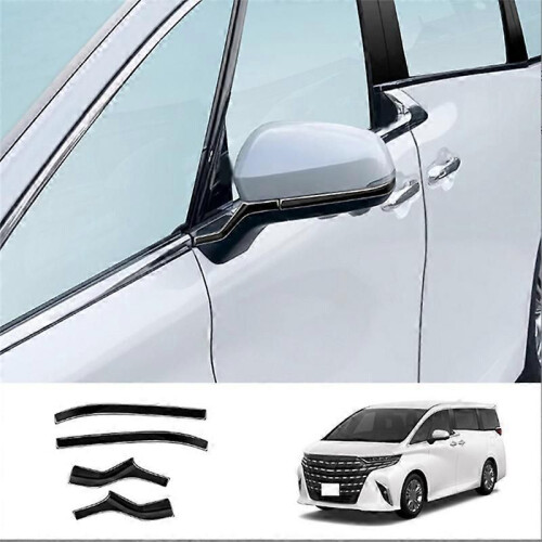 Black Rearview Mirror Deco Stickers for Alphard 40 Series 23+ 1
