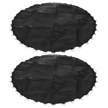 2Pcs Durable Black Mesh Trampoline Mat Replacement for Fitness & Play