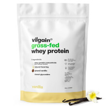 Vilgain Grass-Fed Whey Protein Powder Vanilla 1000g | 22.8g Protein per Serving | British Sourced | Naturally Sweetened with Stevia