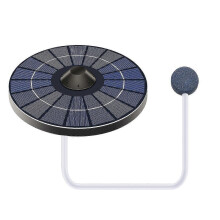 Solar Pond Aerator Pump with Air Hose, Bubble Stone, Floating Aerator for Fish Tank, Birdbath, Fountain, Small Pond Oxygenation