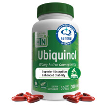 Ubiquinol 300mg 30 Softgels EAF CoQ10 (Enhanced Absorption Formula Coenzyme Q10 as Kaneka Ubiquinol)