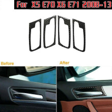 4-teiliges Set Türgriffrahmen-Zierleisten aus Kohlefaser für BMW X5 E70 (2008-2013) und X6 E71 (2009-2014)