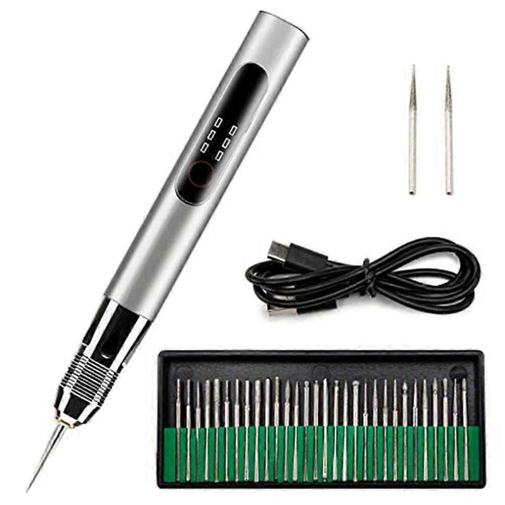 Electric Engraving Pen,Usb Rechargeable Mini Grinding Pen Polishing Nail Machines Cordless Engraving Tool, A 9319739843897