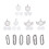 Sublimation Rhinestone Trays Pendant Set, Mixed Style 1