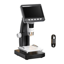 Microscopio digital IPS de 4,3 pulgadas, zoom 1000X, HD 1080P, soporte metálico electrónico profesional.