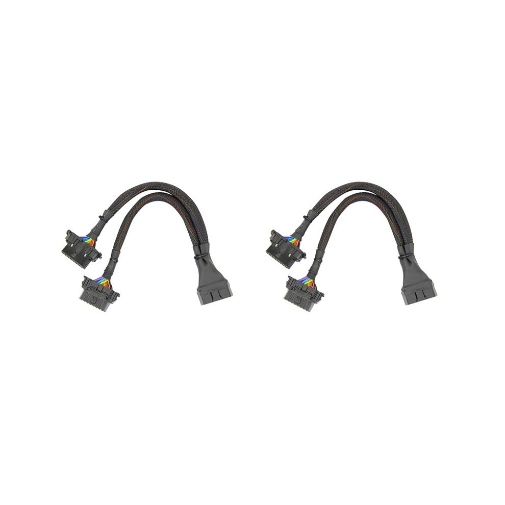 Obd2 Splitter 16 Pin Obd Ii Splitter Extension 1X Male And Female Extension Cable Adapter (1Ft/30Cm) (2Pack) 4713243270838