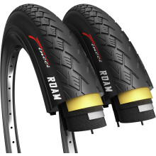 Fincci Roam Pair 700 x 32c Tyres with Antipuncture Protection, 32-622, Foldable – for Electric, Road, MTB, and Hybrid Bikes