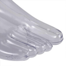1Pair Female Feet Mannequin Thong Style Foot Model for Sandal Shoe Sock Jewelries Display - Clear