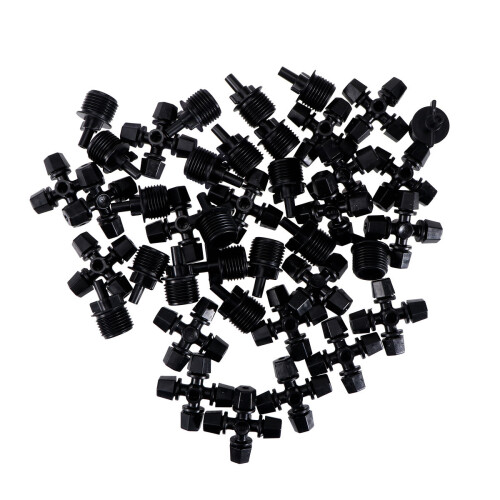 20Pcs Black Micro Drip Nozzles Mini Atomizing Garden Hose Sprinklers