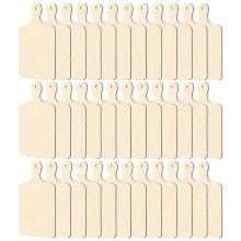 36 Pcs Wooden Mini Cutting Board with Handle Unfinished Wood Craft Mini Charcuterie Boards Paddle Blank Chopping Board
