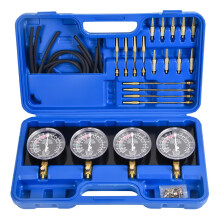 DHA Carburetor Vacuum Synchronizer Gauge Set, 4-Gauge Carb Sync Tool Kit for Motorcycle, Fuel Vacuum Gauge Balancer with Hoses and Adapters