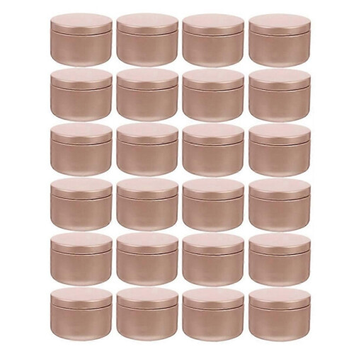 24 Pcs Candle Jar Decorative Labels Empty Storage Tins Candle Tin, C