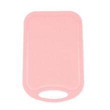 Plastic Chopping Block Meat Vegetable Cutting Board Non-Slip Anti Overflow With Hang Hole Chopping Board Pink