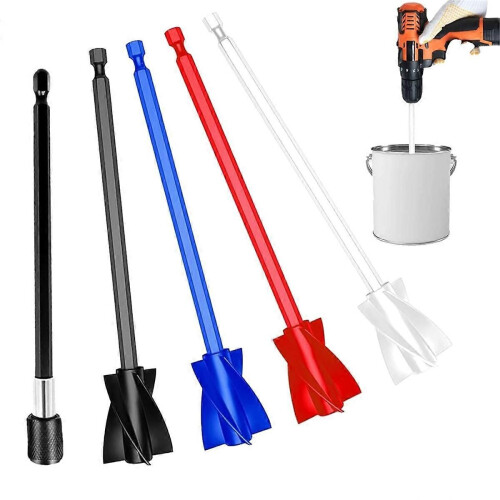 Pack of 4 Reusable Paint Mixer, 1/4 Drill Epoxy Resin Mixing Paddle 1