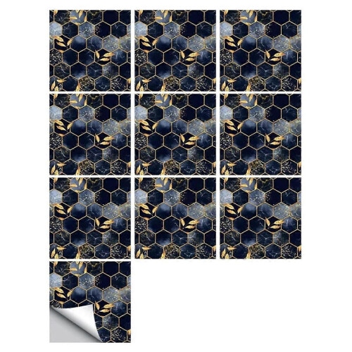 10pcs Hexagon Tiles Sticker Kitchen Backsplash Oilproof 1