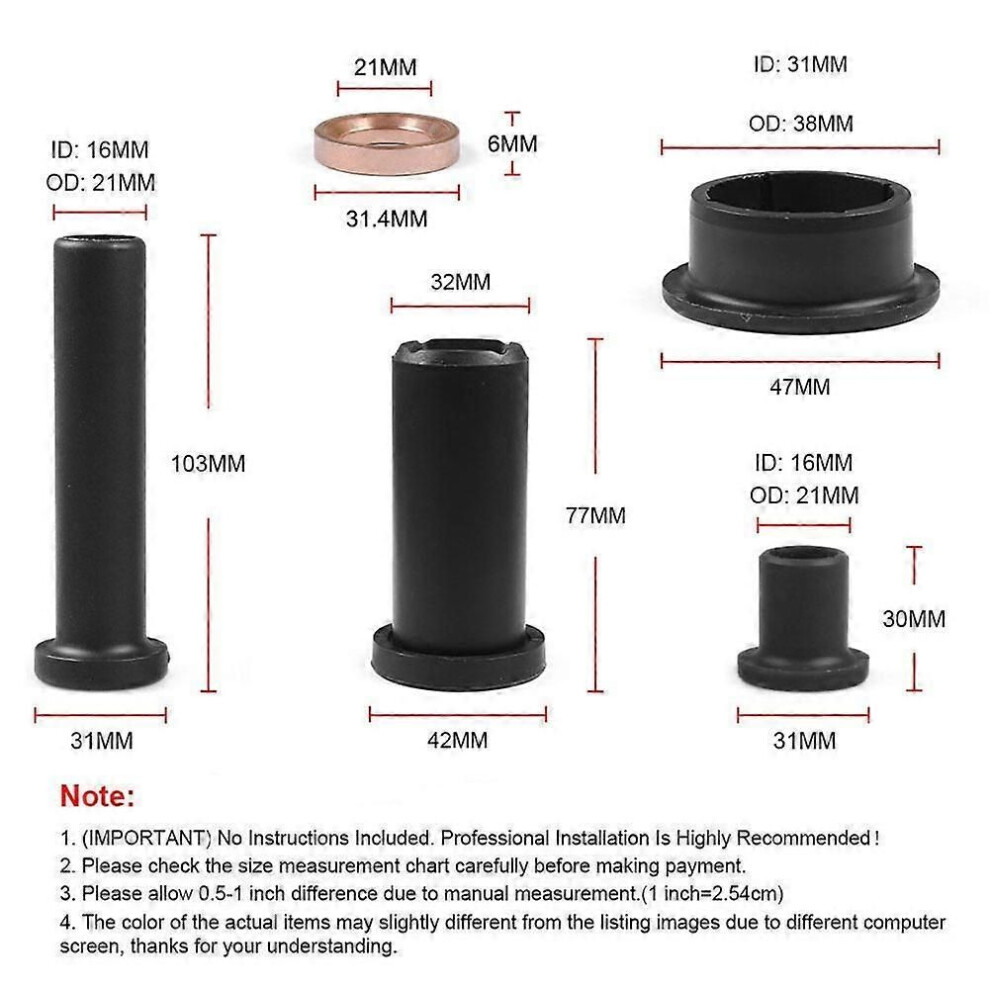 Atv Rear Suspension Bushing Kit Rear Shock Absorber Bushing Kit A-Arm Bushings For Polaris Sportsman 500 Rse 700 9319739909814