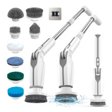 Leebein Electric Spin Scrubber, Upgraded Electric Scrubber for Cleaning, Spin Scrubber with Long Handle & 8 Replaceable Brush Heads, Remote Control Sh